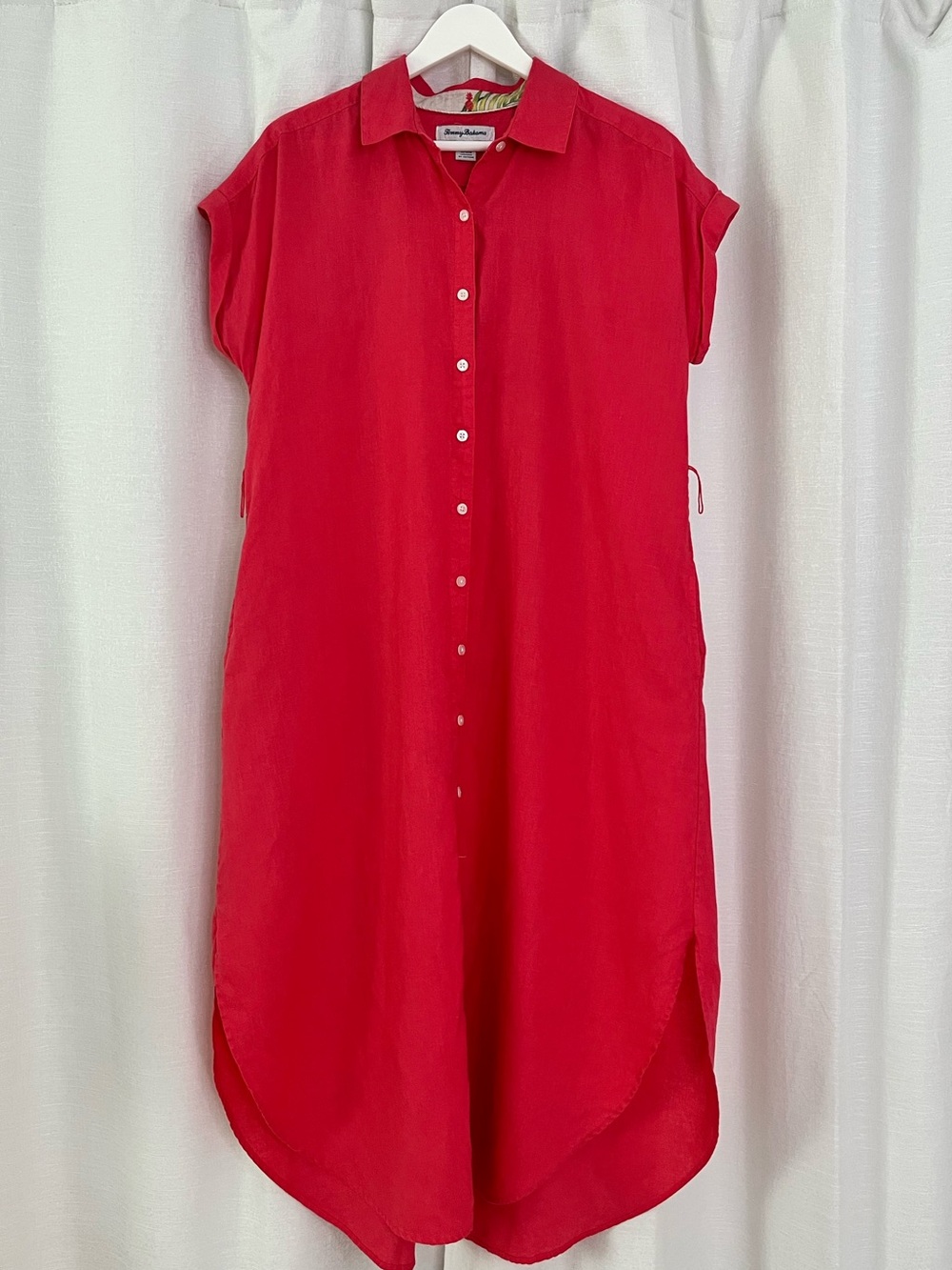 Tommy Bahama Light Salmon Button-Front Shirt Dress